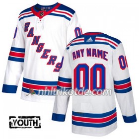 New York Rangers Trikot Custom Adidas 2017-2018 Weiß Authentic - Kinder